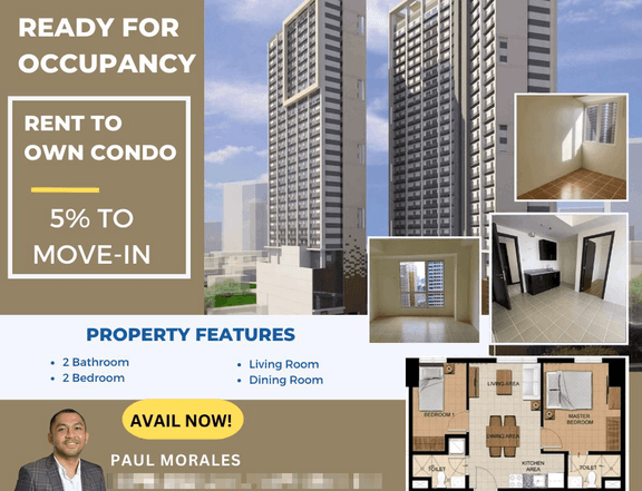 2Bedroom 48.20sqm Rent to Own Condo For Sale LIPAT AGAD