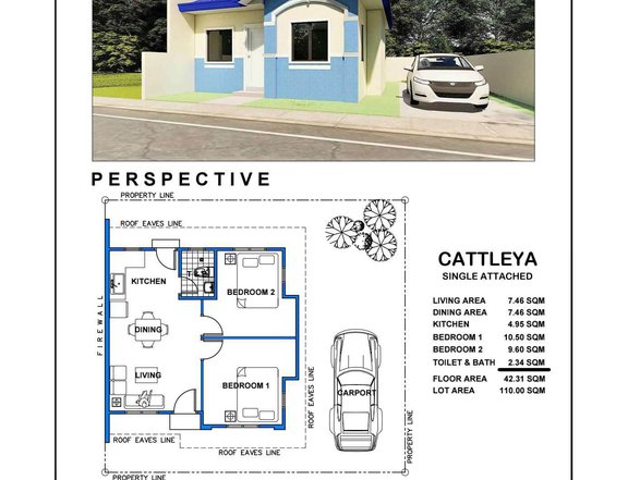 2BR 1T&B Single Attached House For Sale in Davao City