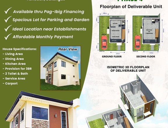 Baretype single attached house for sale in Tanauan Batangas