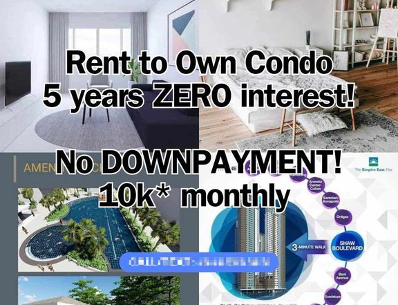 No DP 10k monthly For Sale Preselling Studio 1BR 2BR Condo in Mandaluy