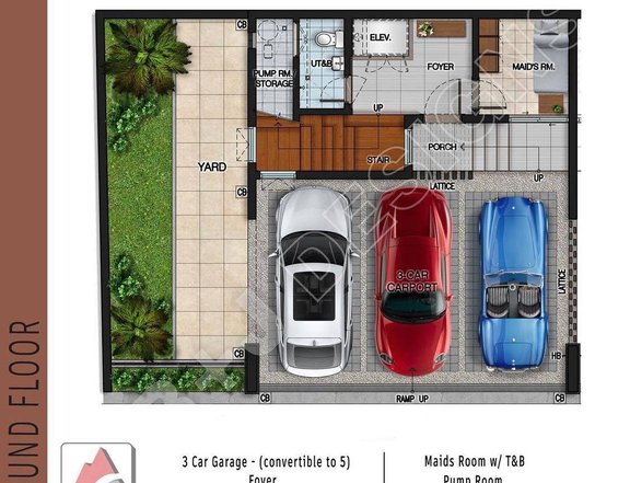 A 4 Storey Townhouse with 3 Car Garage (Convertible To 5 Parking Slots