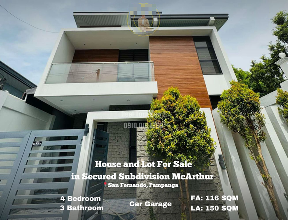 10.5M down to 8.5M 4-bedroom Single Attached House For Sale in San Fernando Pampanga