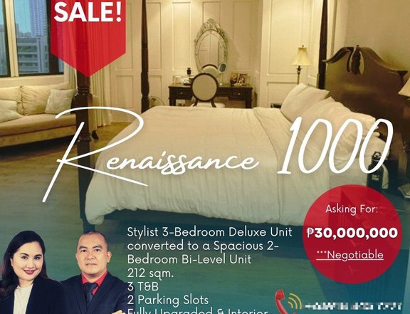 212.00 sqm 2-bedroom Luxury Condo For Sale in Renaissance 1000 Ortigas Pasig