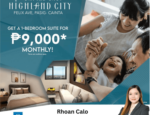1 Bedroom Rent to Own PROMO No DP 9k Monthly  Condo Pasig Cainta