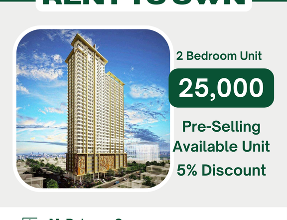 For Sale 2 Bedroom 25k Monthly no Dp nr. Greenhills Ortigas Robinson
