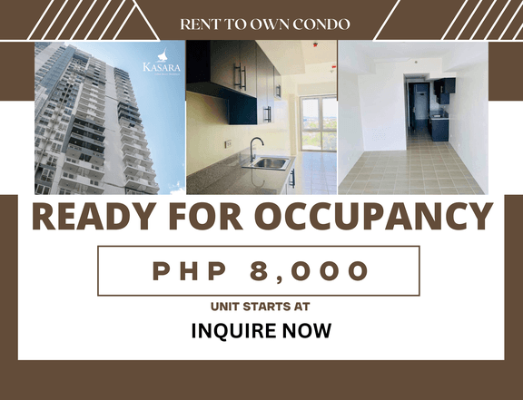 Studio 8k/Monthly No Down Payment Rent to Own Condo Ortigas Kasara