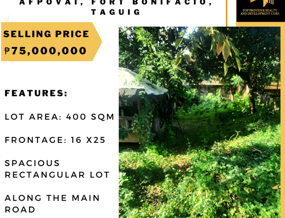 Residential Lot FOR SALE in AFPOVAI, Taguig Metro Manila