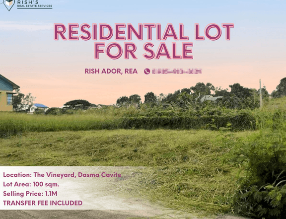 A 100sqm Residential Lot in Robinson's Vineyard, Dasma Cavite