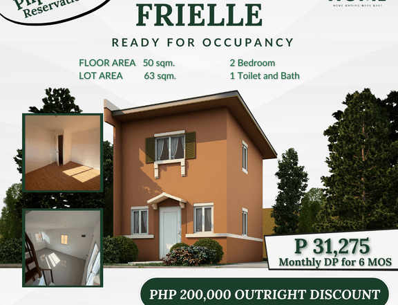 Ready for Occupancy House and Lot for Sale in Camella Bicol