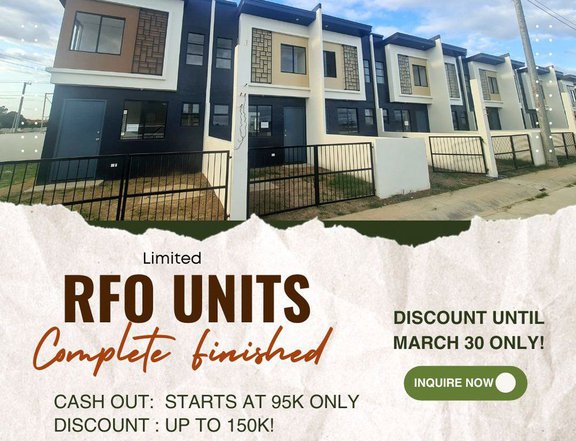 Pre-selling and Ready for Occupancy townhouse thru Pag-Ibig for sale in Malimba Gapan City.