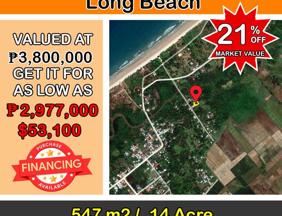 547 m2  Residential Lot For Sale in San Vicente Palawan