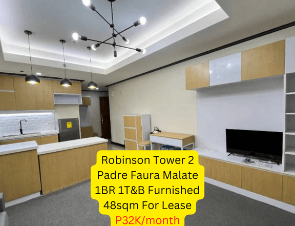 Robinson Residences at Padre Faura 1BR 1T&B Furnished For Lease