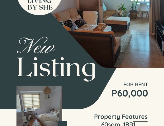 60.00 sqm 1-bedroom Condo For Rent in Quezon City / QC Metro Manila