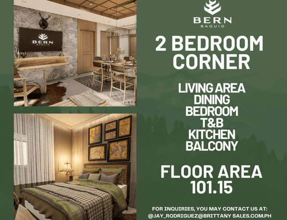 Pre-Selling Condominium - TWO BEDROOM UNIT in BERN BAGUIO
