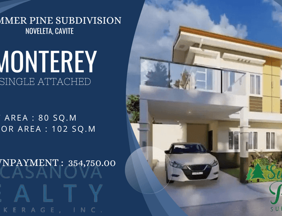 3-Bedroom, Carport Single Attached House For Sale in Noveleta Cavite