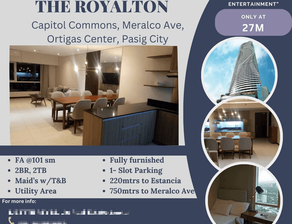 A 2 Bedroom Condo Unit For Sale at The Royalton, Capitol Commons