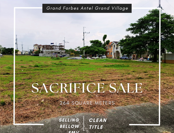 SACRIFICE SALE 264 SQM Luxury Lot For Sale in Grand Forbes General Trias Cavite
