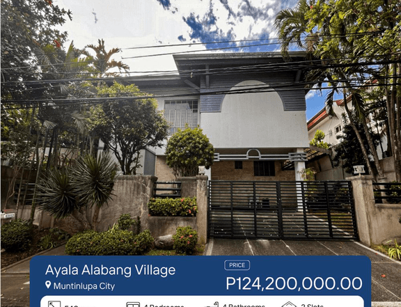 4BR House for Sale in Muntinlupa Semi-Furnished House in Ayala Alabang