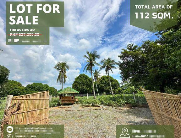 110 sqm Residential Lot For Sale in San Juan Batangas with Fence and Kubo