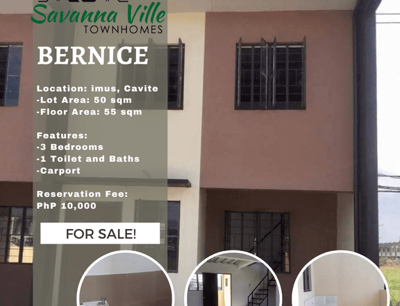 3BR Bernice Savanna Ville Townhomes For Sale in Imus Cavite