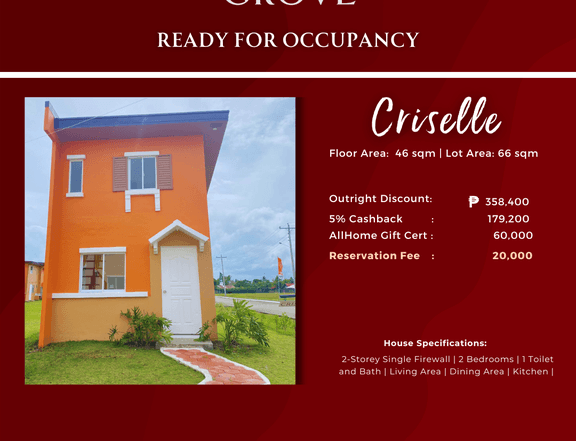 2 - Bedroom Single Attached House for Sale