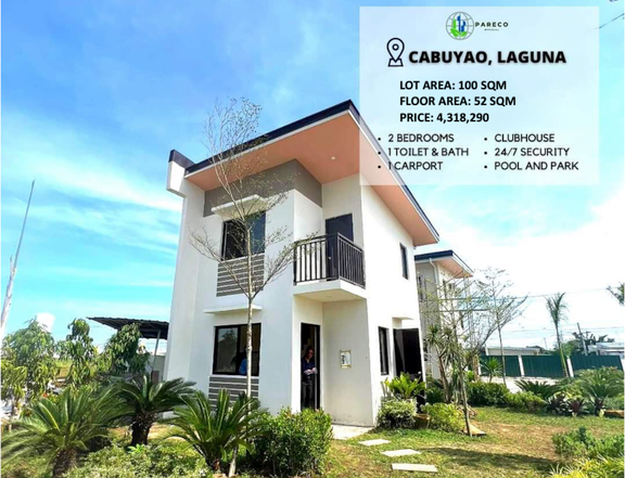 2-Bedrooms and 1 Toilet & bath with Balcony Unit in Cabuyao, Laguna