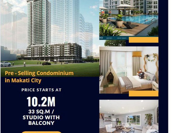 Pre-selling Studio with Balcony Condo For Sale in Makati Metro Manila