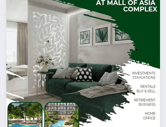 Rent to own Promo : 1 bedrooms at Mall of Asia Complex, Pasay City