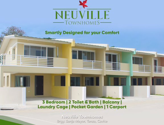 Pre selling townhouse,pag ibig finance Neuville tanza