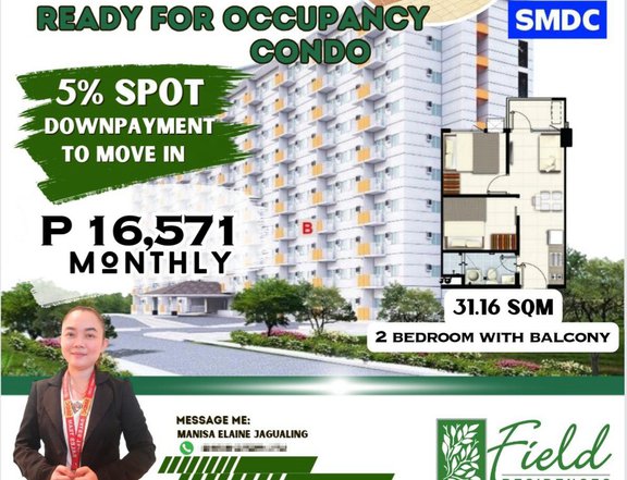 31.16 sqm 2-bedroom Condo For Sale in Paranaque Metro Manila
