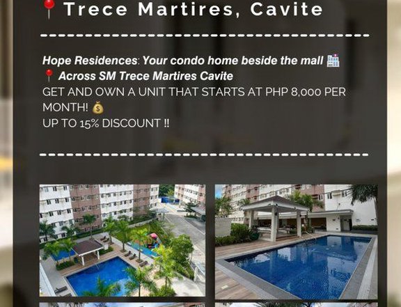 Rent to own Condominium starts at 8k/month