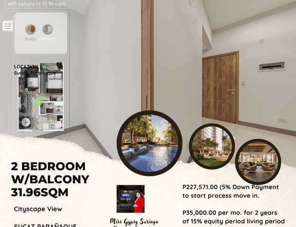 RENT TO OWN 2-bedroom Condo in SUCAT Paranaque Metro Manila