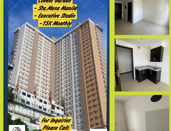 Condo in Covent Garden in Sta Mesa Manila Studio for Sale as low as 15K Monthly