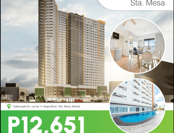 10k monthly AMAIA SKIES STA MESA FOR SALE PRESELLING STUDIO PROPERTY in sta mesa MANILA