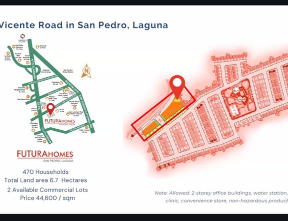 5.65M CASH DISCOUNT- COMMERCIAL LOT FOR SALE AT SAN PEDRO LAGUNA- FUTURA HOMES