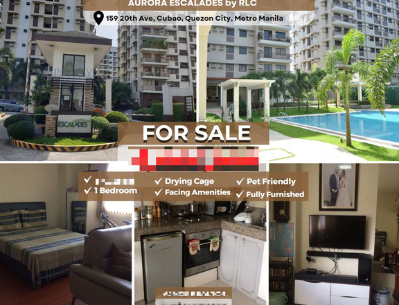 PET FRIENDLY 1BR UNIT FULLY FURNISHED - AURORA ESCALADES CUBAO QUEZON CITY