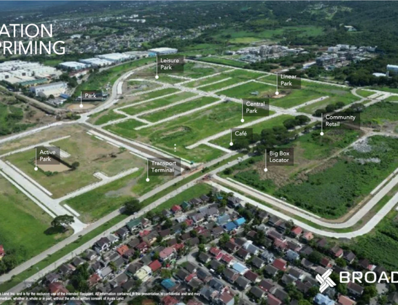 Commercial Lots For Sale in Broadfield by Ayala Land Estate in Binan Laguna