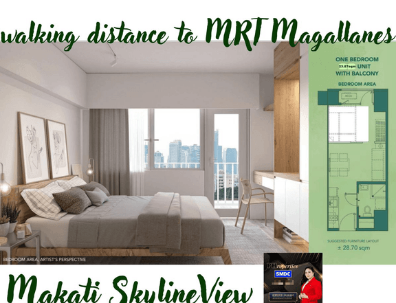 RFO by 2026 Q1 1-bedroom Residential Condo For Sale in Makati w/Makati skyline View