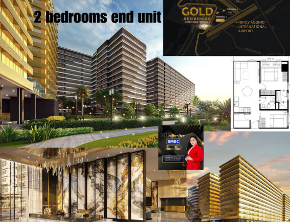 SMDC GOLD : 2-bedroom Residential Condo For Sale in Paranaque across Manila International airport