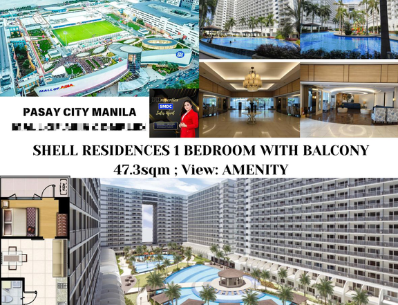 AMENITY VIEW GARDEN AND POOL  1-bedroom Apartment Rent-to-own in Manila Bay Pasay