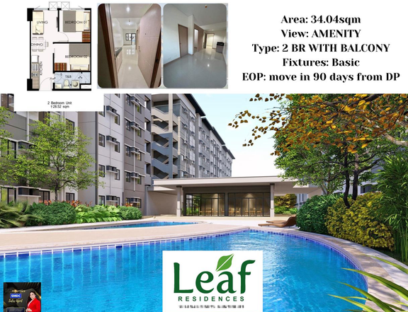 Ready For Occupancy Unfurnished 34.04 sqm 2-bedroom Residential Condo Rent-to-own in Muntinlupa