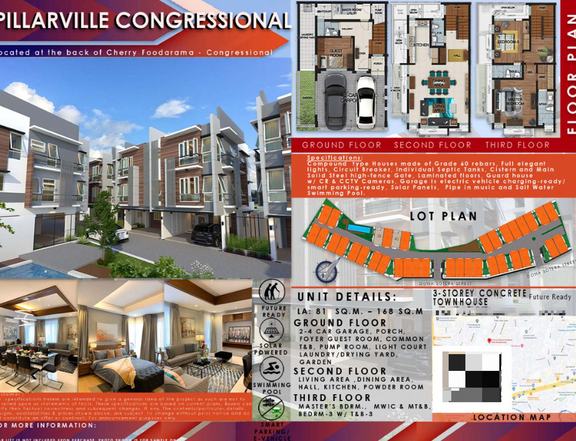 High-End Townhouse with 3-Bedrooms For Sale in Quezon City