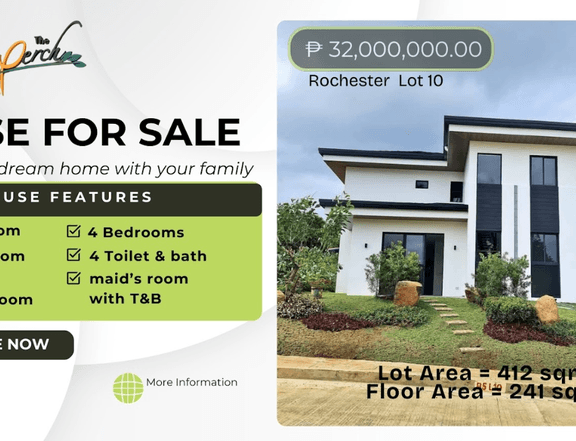 Elegant Design with 4-bedroom Single Detached House and Lot For Sale in Antipolo Rizal