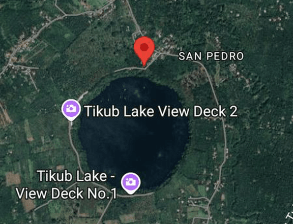 Tourism destination located along view deck of tikub lake