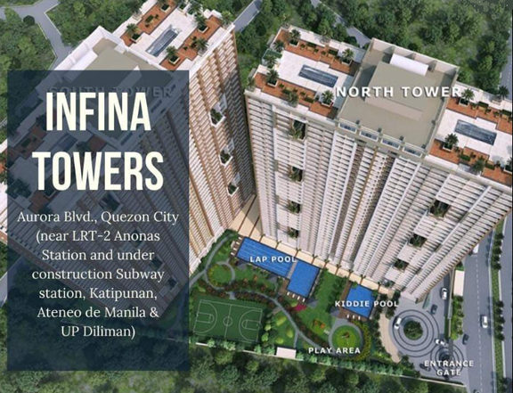 INFINA by DMCI Ready For Occupancy 56.00 sqm 2-bedroom Residential Condo For Sale in Quezon City