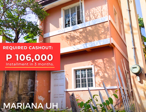 106K Cashout to Move-In| Single Firewall 2BR,1TB+ Carport Provision in Talisay City, Cebu