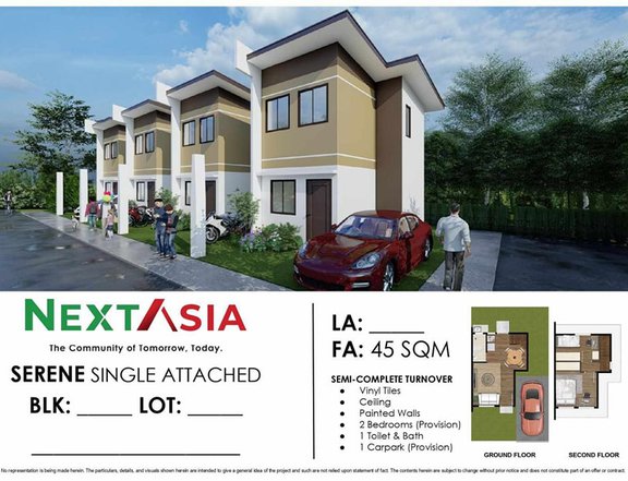 2-bedroom Single Attached House For Sale in San Pablo Laguna