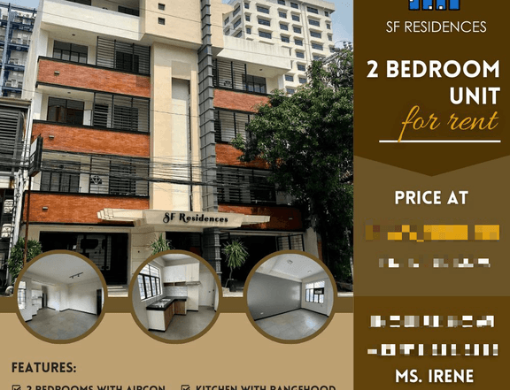 80.00 sqm 2-bedroom Residential Condo For Rent in Quezon City