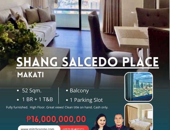 Fully Furnished 1 Bedroom Unit at Shang Salcedo Place Makati CBD