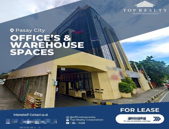 650/sqm  Office Building with Warehouse for Rent in Pasay City at Roxas Boulevard